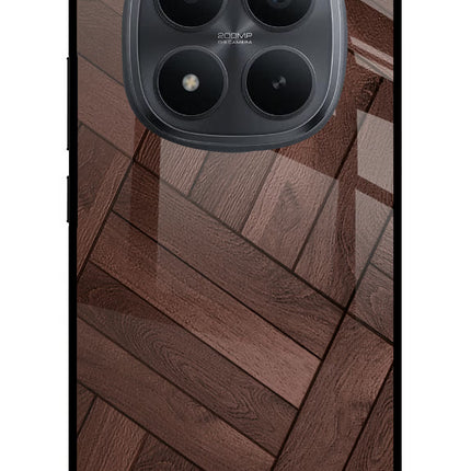 Wooden Texture Design Redmi Note 15 Pro+ 5G Glass Case Back Cover by Casekaro