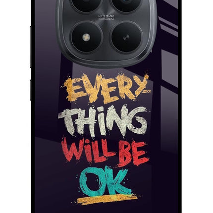 Everything Will Be Ok Redmi Note 15 Pro+ 5G Glass Case Back Cover by Casekaro