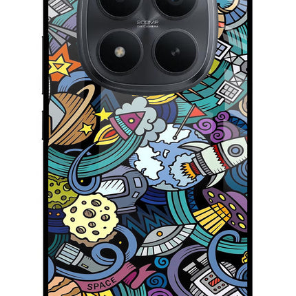 Space Abstract Redmi Note 15 Pro+ 5G Glass Case Back Cover by Casekaro