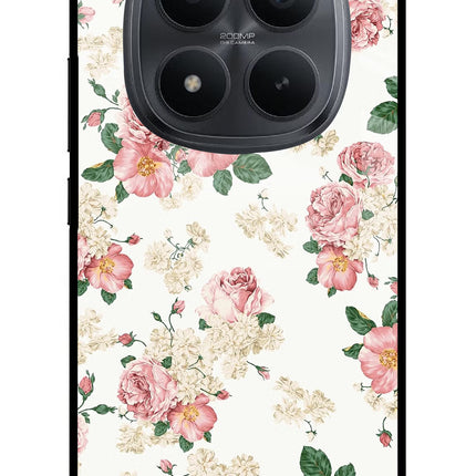 Flowers Redmi Note 15 Pro+ 5G Glass Case Back Cover by Casekaro