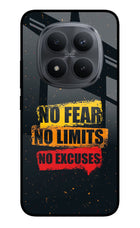 No Fear No Limits No Excuse Redmi Note 15 Pro+ 5G Glass Case Back Cover by Casekaro
