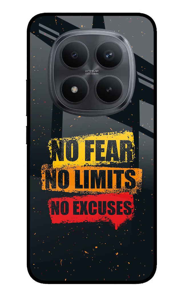 No Fear No Limits No Excuse Redmi Note 15 Pro+ 5G Glass Case Back Cover by Casekaro