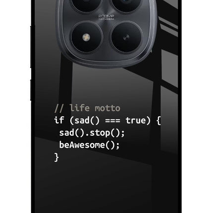 Life Motto Code Redmi Note 15 Pro+ 5G Glass Case Back Cover by Casekaro