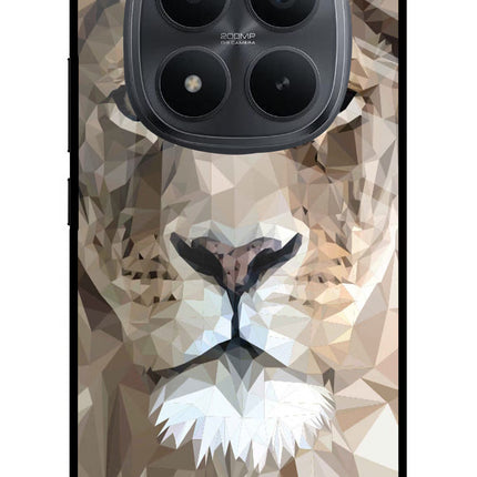 Lion Art Redmi Note 15 Pro+ 5G Glass Case Back Cover by Casekaro