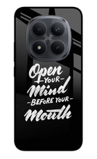 Open Your Mind Before Your Mouth Redmi Note 15 Pro+ 5G Glass Case Back Cover by Casekaro