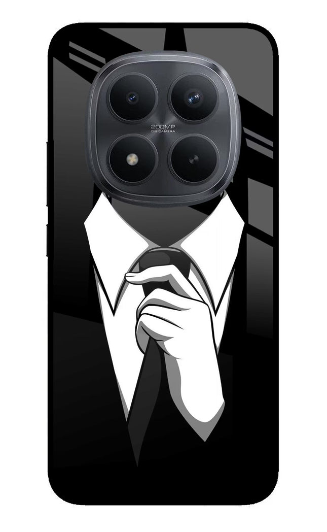 Black Tie Redmi Note 15 Pro+ 5G Glass Case Back Cover by Casekaro