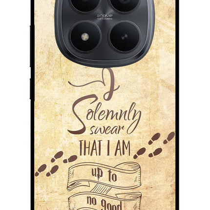 I Solemnly swear that i up to no good Redmi Note 15 Pro+ 5G Glass Case Back Cover by Casekaro
