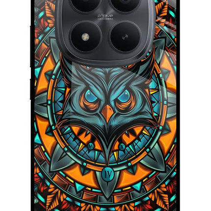 Angry Owl Art Redmi Note 15 Pro+ 5G Glass Case Back Cover by Casekaro