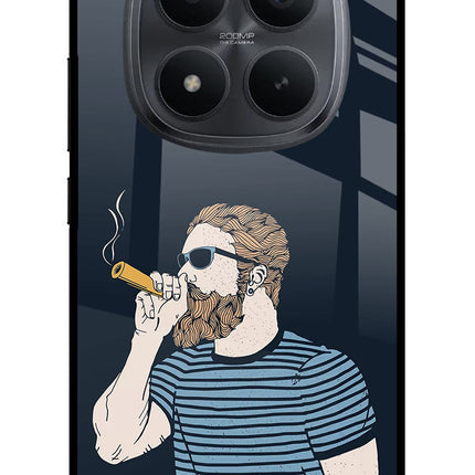 Smoking Redmi Note 15 Pro+ 5G Glass Case Back Cover by Casekaro