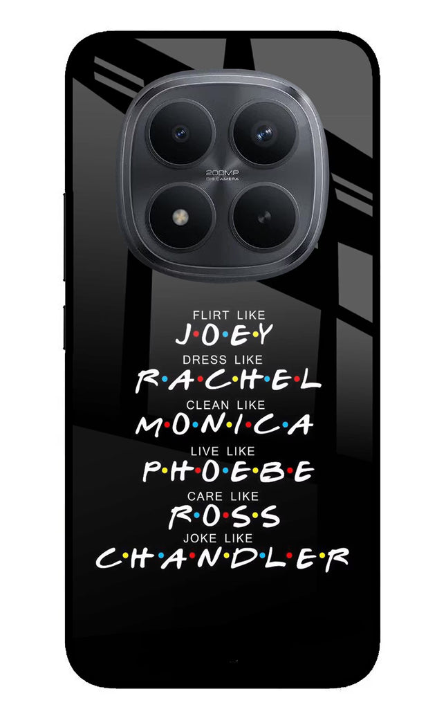 FRIENDS Character Redmi Note 15 Pro+ 5G Glass Case Back Cover by Casekaro