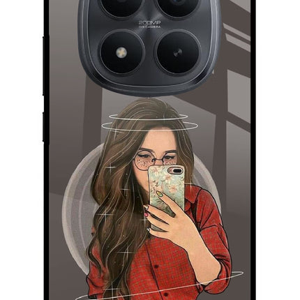 Selfie Queen Redmi Note 15 Pro+ 5G Glass Case Back Cover by Casekaro