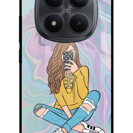 Selfie Girl Redmi Note 15 Pro+ 5G Glass Case Back Cover by Casekaro