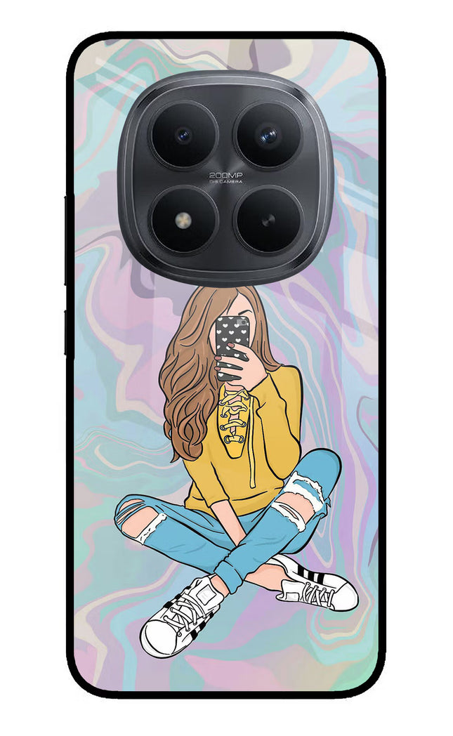 Selfie Girl Redmi Note 15 Pro+ 5G Glass Case Back Cover by Casekaro