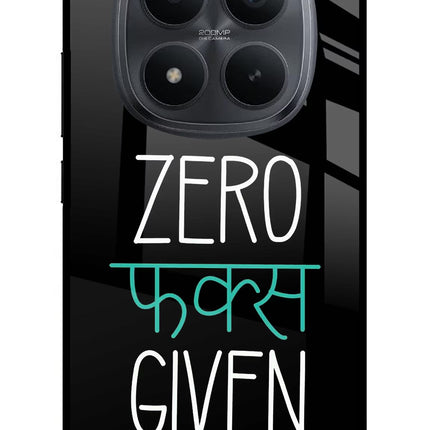 Zero Fucks Given Redmi Note 15 Pro+ 5G Glass Case Back Cover by Casekaro
