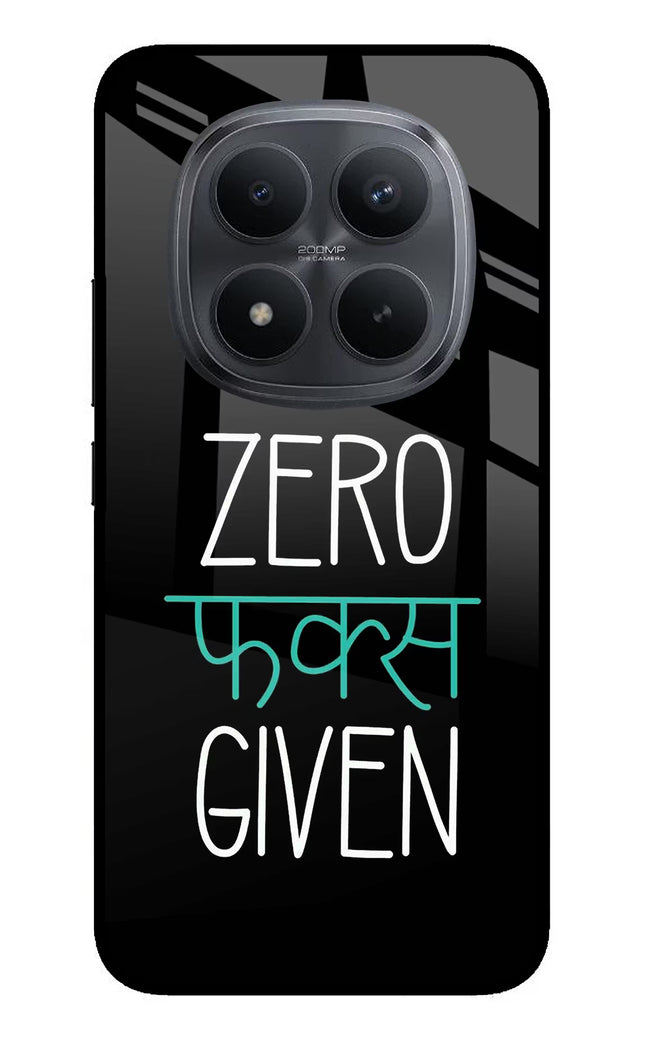 Zero Fucks Given Redmi Note 15 Pro+ 5G Glass Case Back Cover by Casekaro