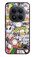 Sticker Bomb Redmi Note 15 Pro+ 5G Glass Case Back Cover by Casekaro