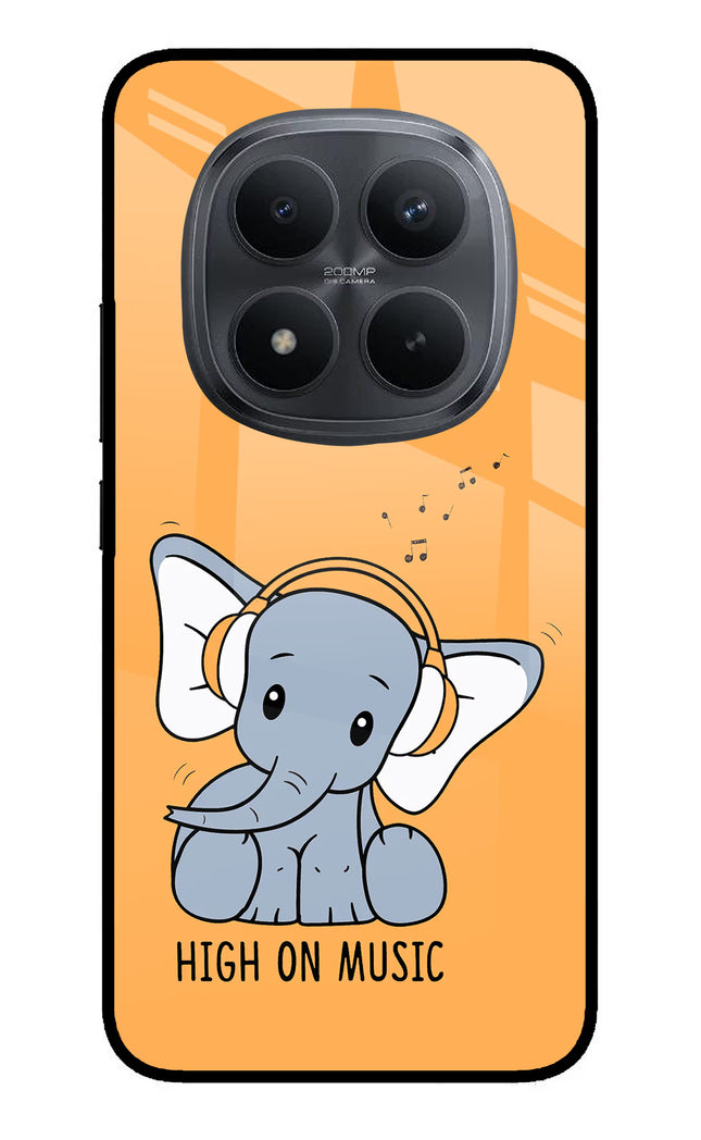 High On Music Redmi Note 15 Pro+ 5G Glass Case Back Cover by Casekaro