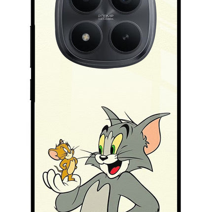 Tom & Jerry Redmi Note 15 Pro+ 5G Glass Case Back Cover by Casekaro