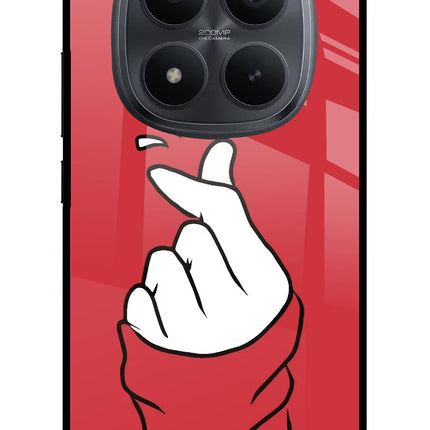 Korean Love Sign Redmi Note 15 Pro+ 5G Glass Case Back Cover by Casekaro