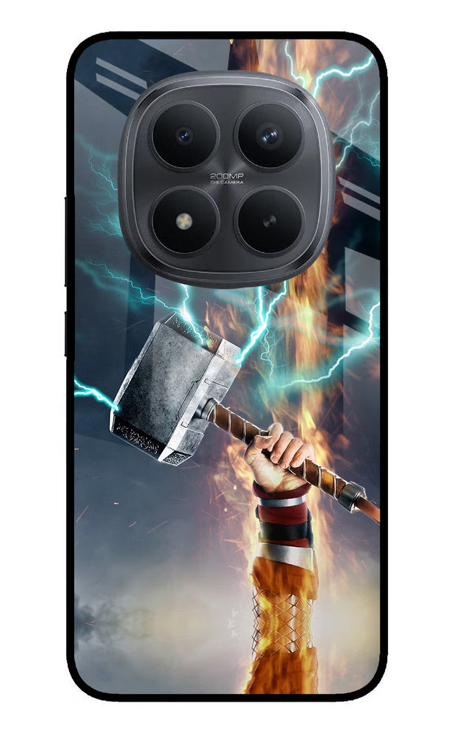 Thor Hammer Mjolnir Redmi Note 15 Pro+ 5G Glass Case Back Cover by Casekaro