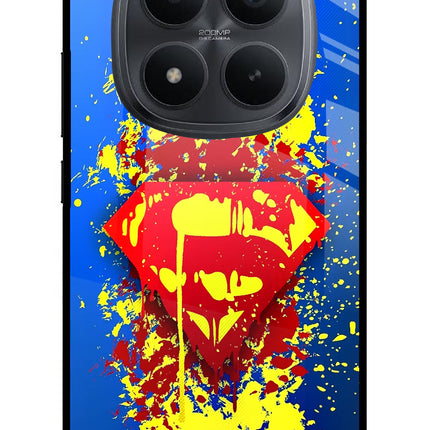 Superman logo Redmi Note 15 Pro+ 5G Glass Case Back Cover by Casekaro