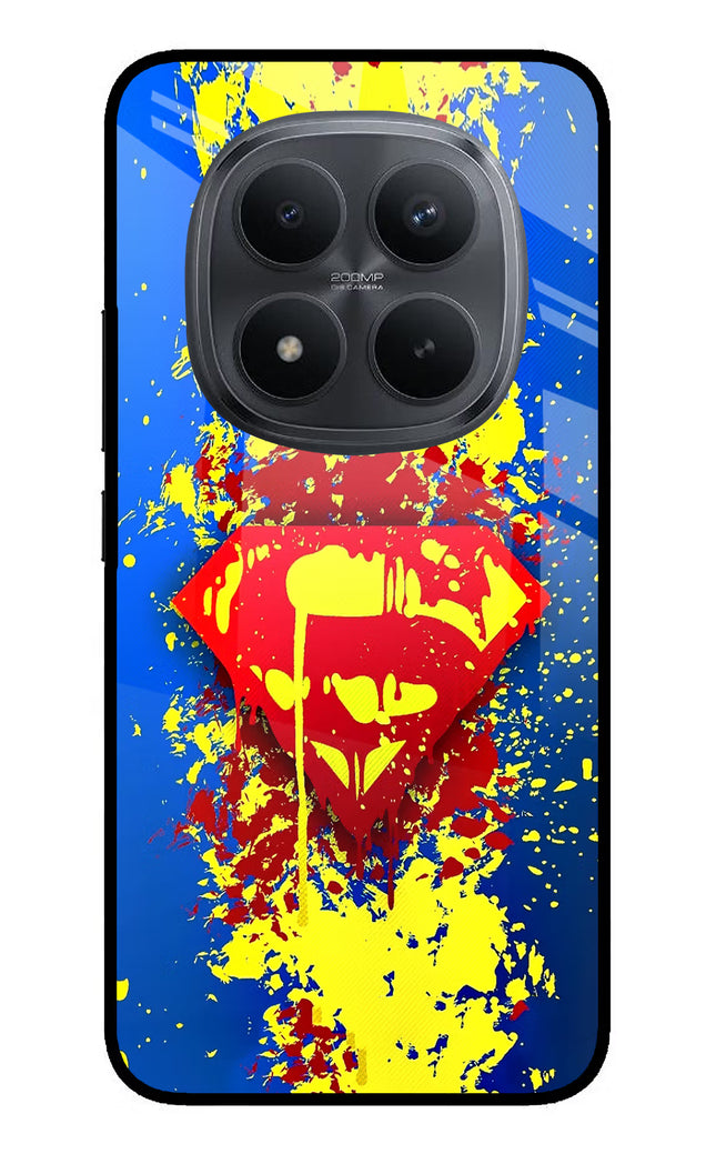 Superman logo Redmi Note 15 Pro+ 5G Glass Case Back Cover by Casekaro