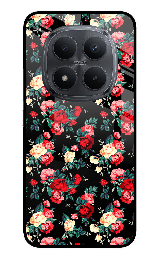 Rose Pattern Redmi Note 15 Pro+ 5G Glass Case Back Cover by Casekaro