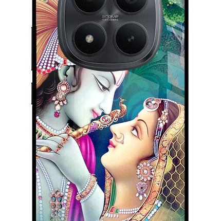 Lord Radha Krishna Redmi Note 15 Pro+ 5G Glass Case Back Cover by Casekaro