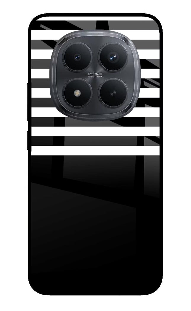 Black and White Print Redmi Note 15 Pro+ 5G Glass Case Back Cover by Casekaro