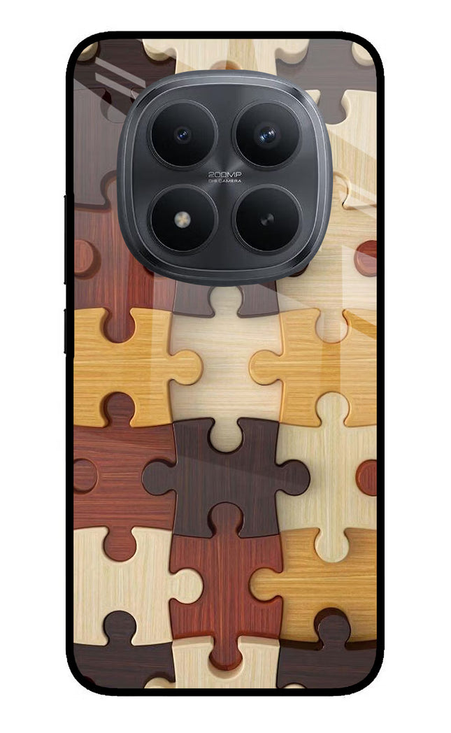 Wooden Puzzle Redmi Note 15 Pro+ 5G Glass Case Back Cover by Casekaro