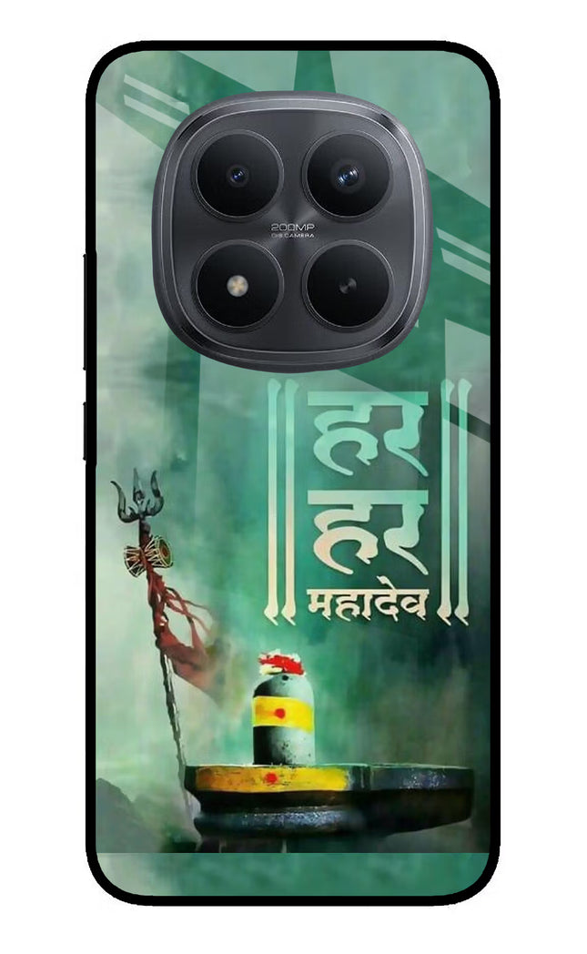Har Har Mahadev Shivling Redmi Note 15 Pro+ 5G Glass Case Back Cover by Casekaro