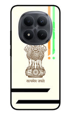 Satyamev Jayate Brown Logo Redmi Note 15 Pro+ 5G Glass Case Back Cover by Casekaro