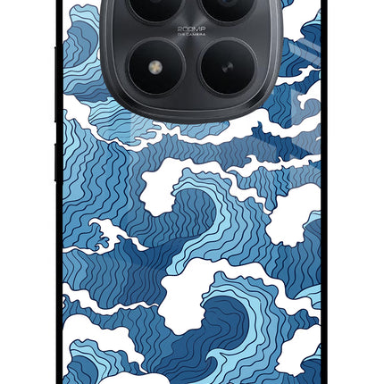 Blue Waves Redmi Note 15 Pro+ 5G Glass Case Back Cover by Casekaro