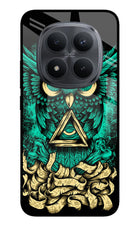 Green Owl Redmi Note 15 Pro+ 5G Glass Case Back Cover by Casekaro