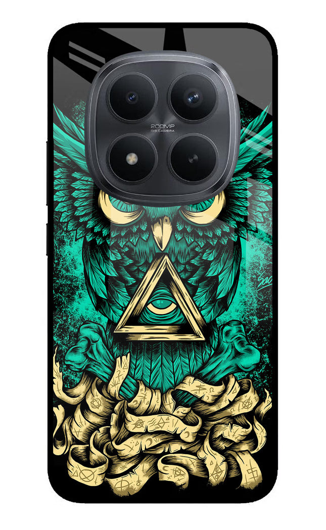 Green Owl Redmi Note 15 Pro+ 5G Glass Case Back Cover by Casekaro