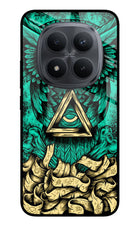 Green Owl Redmi Note 15 Pro+ 5G Glass Case Back Cover by Casekaro