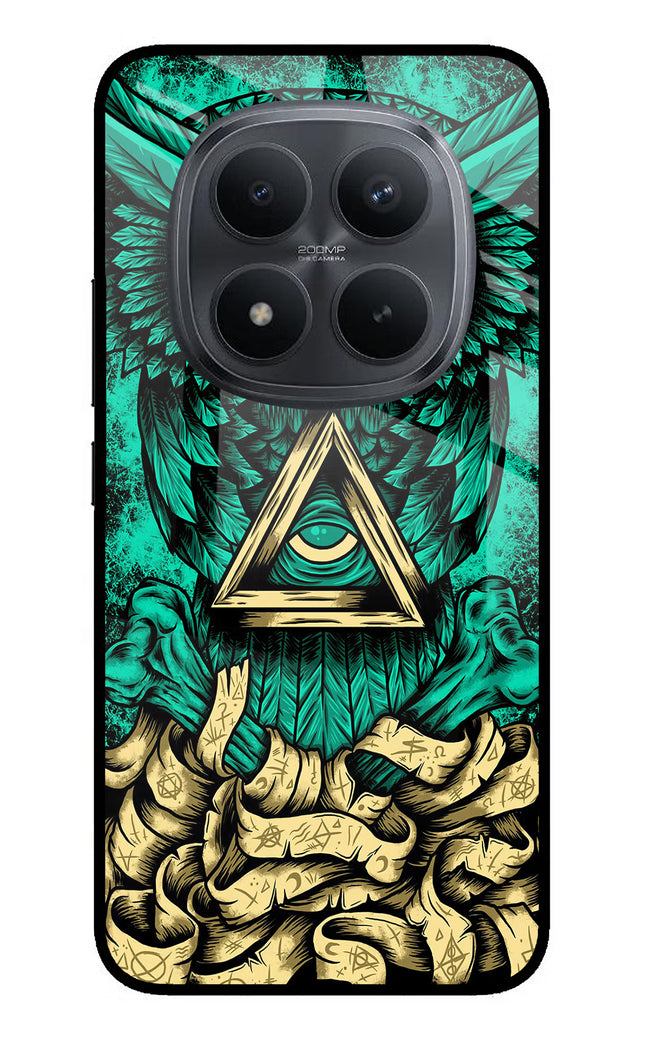 Green Owl Redmi Note 15 Pro+ 5G Glass Case Back Cover by Casekaro