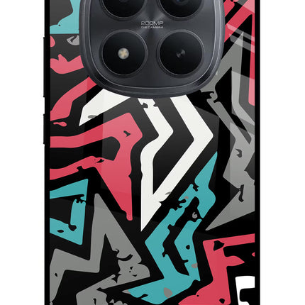 Geometric Graffiti Redmi Note 15 Pro+ 5G Glass Case Back Cover by Casekaro