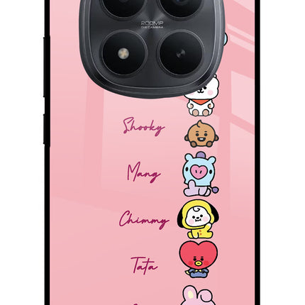 BTS names Redmi Note 15 Pro+ 5G Glass Case Back Cover by Casekaro
