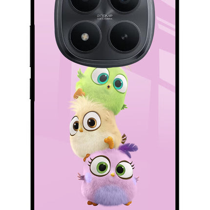 Cute Little Birds Redmi Note 15 Pro+ 5G Glass Case Back Cover by Casekaro