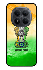 Satyamev Jayate Flag Redmi Note 15 Pro+ 5G Glass Case Back Cover by Casekaro