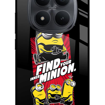 Find your inner Minion Redmi Note 15 Pro+ 5G Glass Case Back Cover by Casekaro