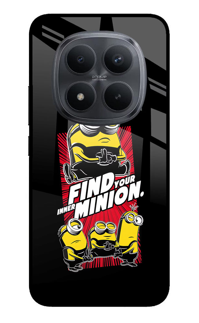 Find your inner Minion Redmi Note 15 Pro+ 5G Glass Case Back Cover by Casekaro