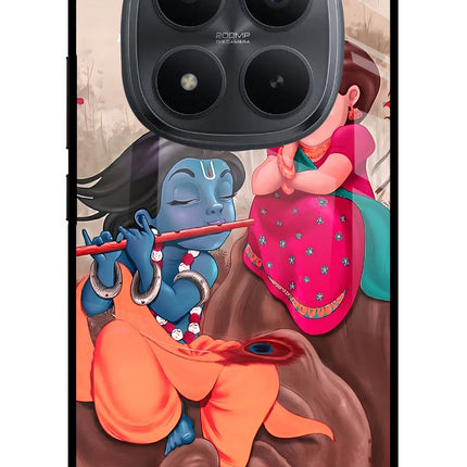 Radhe Krishna Redmi Note 15 Pro+ 5G Glass Case Back Cover by Casekaro