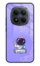 Cute Astronaut Chilling Redmi Note 15 Pro+ 5G Glass Case Back Cover by Casekaro