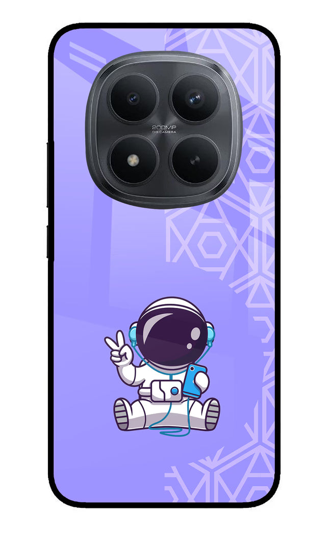 Cute Astronaut Chilling Redmi Note 15 Pro+ 5G Glass Case Back Cover by Casekaro
