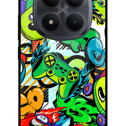 Game Doodle Redmi Note 15 Pro+ 5G Glass Case Back Cover by Casekaro