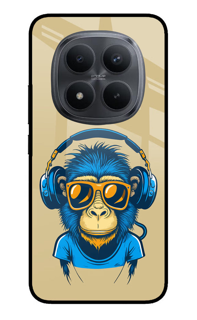 Monkey Headphone Redmi Note 15 Pro+ 5G Glass Case Back Cover by Casekaro
