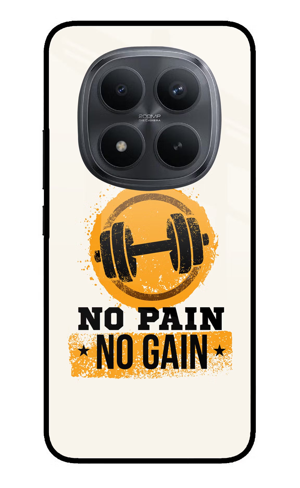 No Pain No Gain Redmi Note 15 Pro+ 5G Glass Case