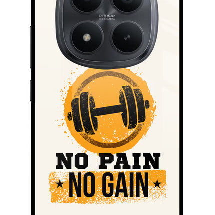 No Pain No Gain Redmi Note 15 Pro+ 5G Glass Case Back Cover by Casekaro